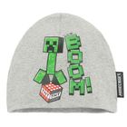 Cool Club, Caciula pentru baieti, gri, imprimeu Minecraft