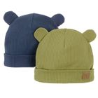 Cool Club, Caciula pentru bebelusi, kaki, bleumarin, set, 2 buc.