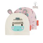 Cool Club, Caciula pentru fete, bumbac organic, Fisher-Price, set 2 buc.