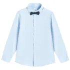 Cool Club, Camasa cu maneca lunga pentru baieti, slim fit, Papion, albastru