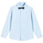 Cool Club, Camasa cu maneca lunga pentru baieti, slim fit, Papion, albastru