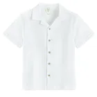 Cool Club, Camasa cu maneca scurta pentru baieti, regular, muselina, alb