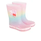Cool Club, Cizme de cauciuc pentru fete, roz, talpa Barefoot, imprimeu Peppa Pig