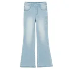 Cool Club, Colanti denim pentru fete, croiala flare, albastru