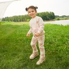 Cool Club, Colanti pentru fete, din tricot striat, bej