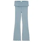 Cool Club, Colanti pentru fete, flare, din tricot striat, albastru