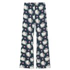 Cool Club, Colanti pentru fete, flare, din tricot striat, albastru, imprimeu Hello Kitty