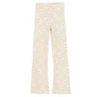 Cool Club, Colanti pentru fete, flare, din tricot striat, bej