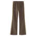 Cool Club, Colanti pentru fete, flare, velur, din tricot striat, maro