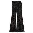 Cool Club, Colanti pentru fete, flare, velur, negru