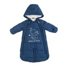 Cool Club, Combinezon de iarna cu gluga pentru bebelusi, culoare bleumarin, imprimeu Winnie the Pooh