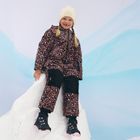 Cool Club, Combinezon schi impermeabil cu gluga pentru fete, calduros, maro