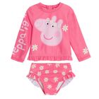 Cool Club, Costum de baie din doua piese pentru fete, UV 50, roz, imprimeu Peppa Pig