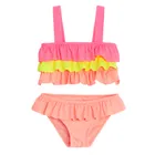 Cool Club, Costum de baie din doua piese pentru fete, UV 50, roz-portocaliu