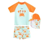 Cool Club, Costum de baie pentru baieti cu caciula safari, UV 50, mix