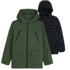 Cool Club, Geaca cu gluga pentru baieti, 3in1, verde-negru