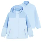 Cool Club, Geaca de ploaie cu gluga pentru fete, 3in1, Bluza polar cu fermoar, albastru