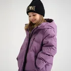 Cool Club, Geaca lunga cu gluga pentru fete, calduroasa, violet