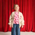 Cool Club, Geaca pentru fete, cu fermoar, ecru, imprimeu Hello Kitty