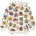 Cool Club, Hanorac cu fermoar pentru baieti, ecru, imprimeu Paw Patrol