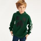 Cool Club, Hanorac cu fermoar pentru baieti, verde, imprimeu Minecraft