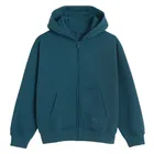 Cool Club, Hanorac cu gluga pentru baieti, cu fermoar, calduros, oversize, turcoaz