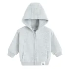 Cool Club, Hanorac cu gluga pentru baieti, cu fermoar, gri