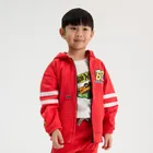 Cool Club, Hanorac cu gluga pentru baieti, cu fermoar, rosu, imprimeu Hot Wheels