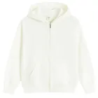 Cool Club, Hanorac cu gluga pentru fete, cu fermoar, alb