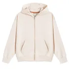 Cool Club, Hanorac cu gluga pentru fete, cu fermoar, bej