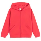 Cool Club, Hanorac cu gluga pentru fete, cu fermoar, rosu