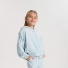 Cool Club, Hanorac cu gluga pentru fete, cu fermoar, velur, albastru