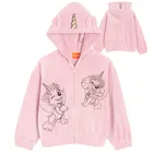 Cool Club, Hanorac cu gluga pentru fete, cu fermoar, velur, roz, imprimeu Paw Patrol