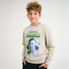 Cool Club, Hanorac pentru baieti, bej, imprimeu Minecraft