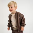 Cool Club, Hanorac pentru baieti, cu fermoar, maro