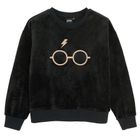 Cool Club, Hanorac pentru fete, velur, negru, imprimeu Harry Potter