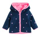 Cool Club, Hanorac polar cu gluga pentru fete, cu fermoar, bleumarin, stele