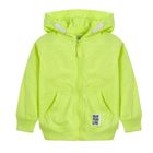 Cool Club, Hanorac subtire cu gluga si fermoar pentru baieti, culoare galben neon