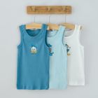 Cool Club, Maiou fara maneci pentru baieti, albastru, alb, imprimeu Donald Duck, set 3 buc.