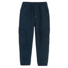 Cool Club, Pantaloni din material textil pentru baieti, jogger, bleumarin