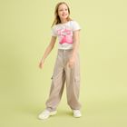 Cool Club, Pantaloni din material textil pentru fete, balloon, bej