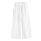 Cool Club, Pantaloni din material textil pentru fete, cu in, wide, alb