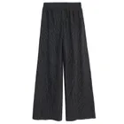 Cool Club, Pantaloni din material textil pentru fete, din tricot striat, velur, culotte, negru