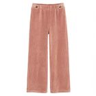 Cool Club, Pantaloni din material textil pentru fete, flare, din tricot striat, velur, maro