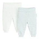 Cool Club, Pantaloni fara botosei pentru baieti, alb, set, 2 buc.