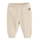 Cool Club, Pantaloni fara botosei pentru baieti, din tricot, bej