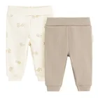 Cool Club, Pantaloni fara botosei pentru bebelusi, din tricot striat, mix, set, 2 buc.