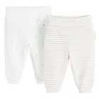 Cool Club, Pantaloni fara botosei pentru fete, alb, set, 2 buc.