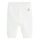 Cool Club, Pantaloni fara botosei pentru fete, din tricot, alb