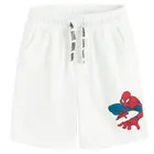 Cool Club, Pantaloni scurti pentru baieti, alb, imprimeu Spider-Man
